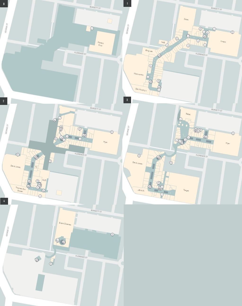 Westfield Hornsby Hornsby, New South Wales store list (296), hours