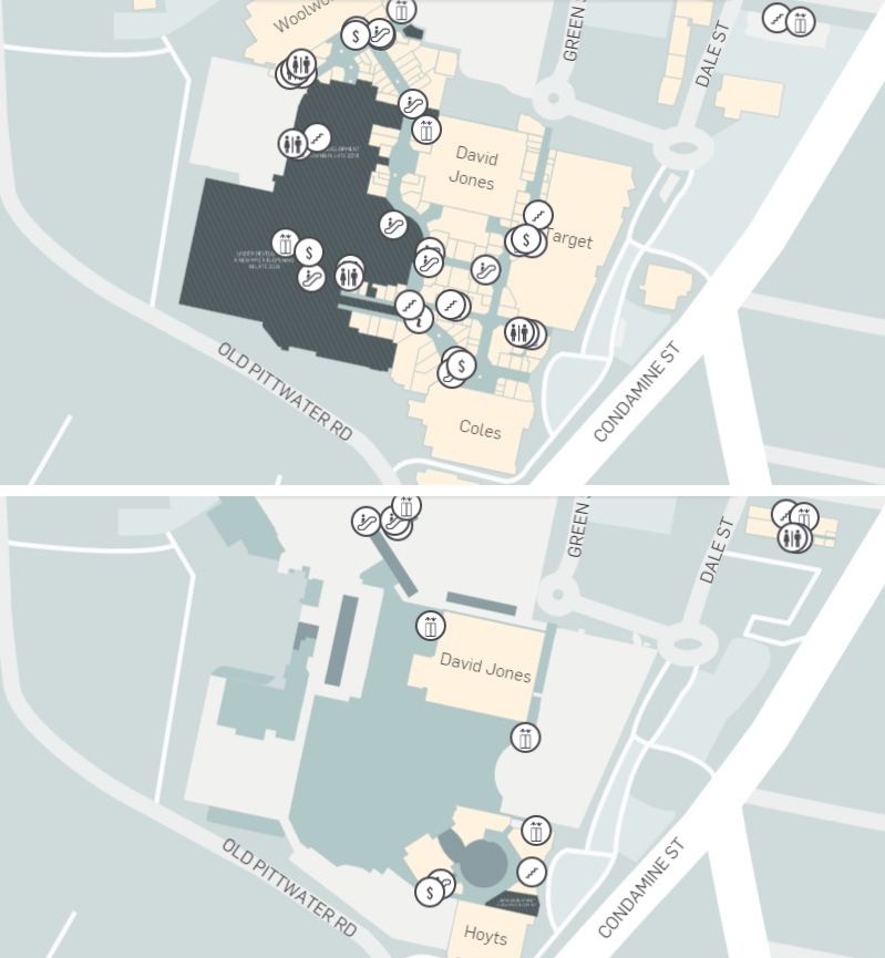 Westfield Warringah Mall Brookvale, New South Wales store list (243