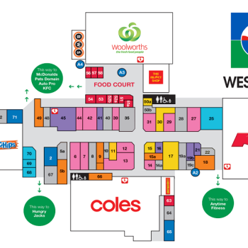 Plan of Westland Shopping Centre