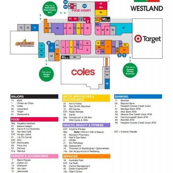 Plan of Westland Shopping Centre
