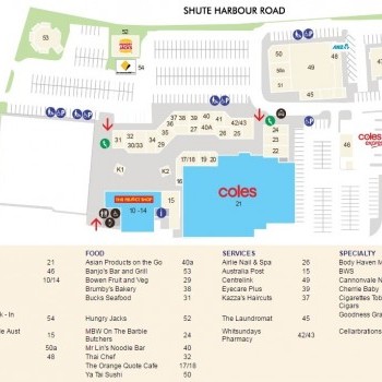 Plan of Whitsunday Shopping Centre